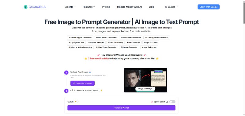 #AI·绘画 #AI新时代站点名称: 图像到提示生成器 |AI 图像转文本提示描述: 图像到提示工具将图像转换为提示以进行稳定扩散、Midjourney 或 DALLE