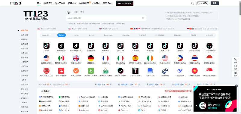 TT123：专注于TikTok电商的综合导航平台，提供电商卖家所需的各类信息和工具