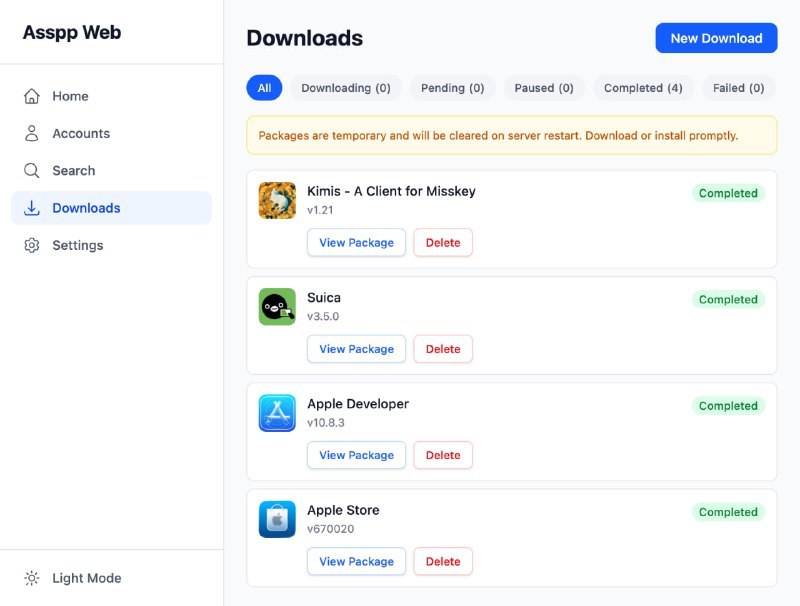 #iOS #IPA #开源 #AppStore #TelegramDigestAssppWeb 是一款免费开源的 iOS 应用管理工具，支持通过 Apple ID 安全验证后直接安装非官方商店的 IPA 文件