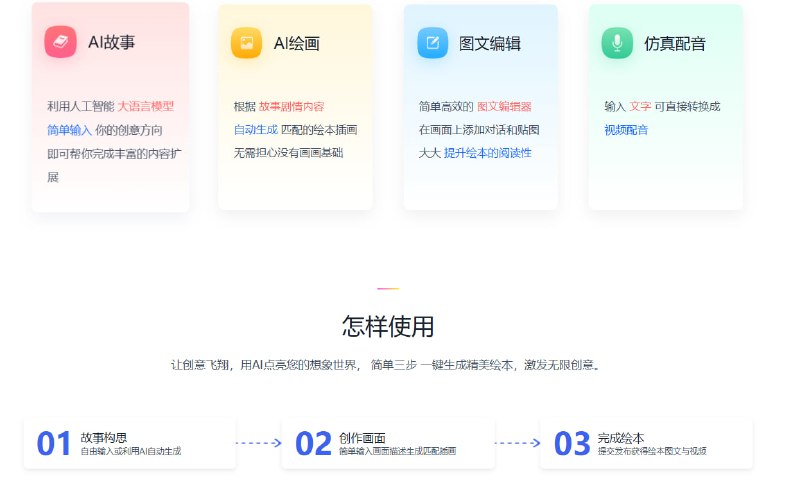 儿童专属绘本创作网站 | #绘本 #儿童 #教育阿贝智能：可以让孩子的创意、想法更快实现，也可以让家长把想讲的话在10分钟之内创作出一个绘本故事，讲给孩子听