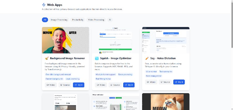 这么多完全在浏览器内运行的工具，真的让人惊叹，尤其是屏幕录制功能