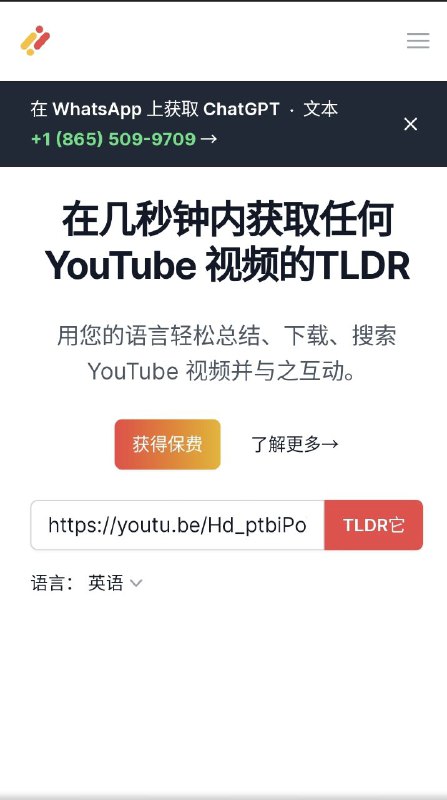 YouTube视频总结：网站地址：