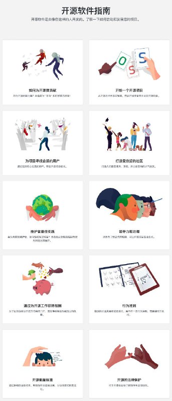 GitHub 官方发布的一套技术文档：《开源软件指南》，有多个语言版本