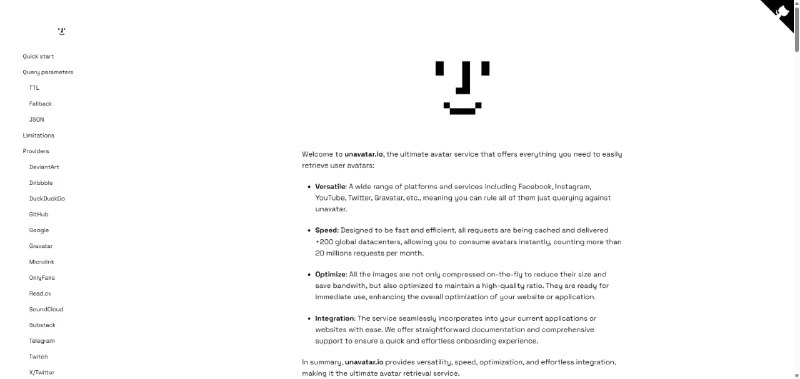 #开发unavatar.io 是一个提供统一用户头像服务的平台