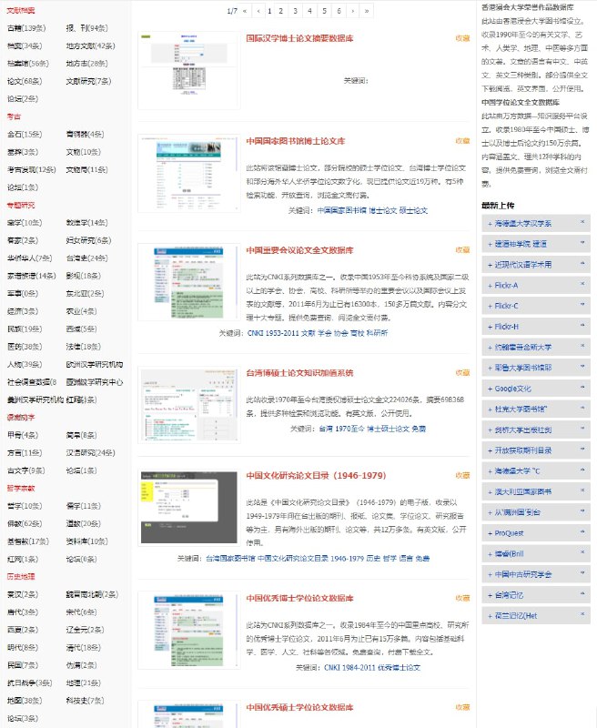 中国研究网络资源导航内容包含：文献档案/考古/专题研究/语言文字/哲学宗教/历史地理/文学诗歌/文化艺术/工具导航/图书馆/故宫专题传送门 | #图书馆中国研究网络资源导航内容包含：文献档案/考古/专题研究/语言文字/哲学宗教/历史地理/文学诗歌/文化艺术/工具导航/图书馆/故宫专题传送门 | #图书馆