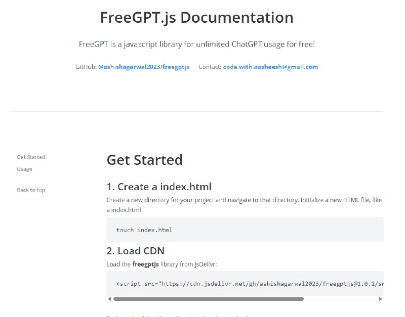 freegpt.js.org是一个强大的JavaScript库,可以让您在网站上免费使用ChatGPT