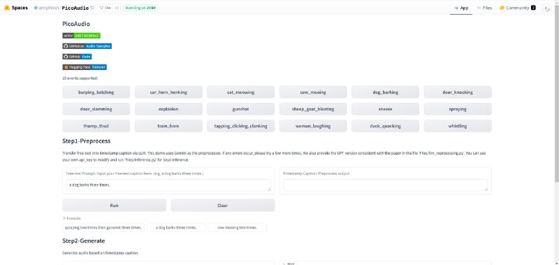 PicoAudio 是一种人工智能，可以根据提示创建任何声音