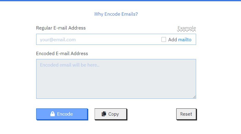 电子邮件编码器 - 保护你的公共 #电子邮件 免受机器人和爬虫的侵害电子邮件编码器 - 保护你的公共 #电子邮件 免受机器人和爬虫的侵害