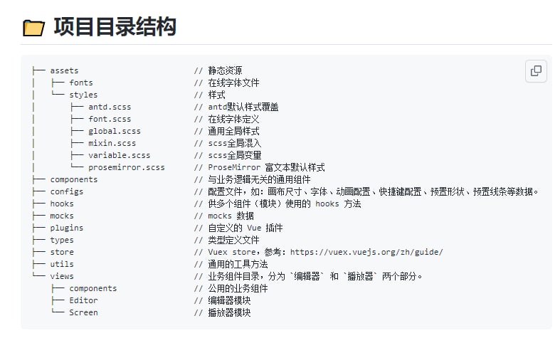 PPTist：基于 Vue3.x + TypeScript 的在线演示文稿（幻灯片）应用，还原了大部分 Office PowerPoint 常用功能，实现在线PPT的编辑、演示