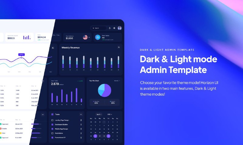 一个流行的React开源管理模板，它是建立在 Chakra UI 之上的开源管理模板，有70 多个深色/浅色前端单独元素，比如：按钮、输入、导航栏、导航选项卡等等，它可以节省从原型设计到功能代码实现的大量时间Horizon UI | #模板 #工具一个流行的React开源管理模板，它是建立在 Chakra UI 之上的开源管理模板，有70 多个深色/浅色前端单独元素，比如：按钮、输入、导航栏、导航选项卡等等，它可以节省从原型设计到功能代码实现的大量时间Horizon UI | #模板 #工具
