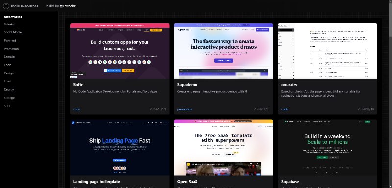 Indie Resources：1000+独立开发者免费资源