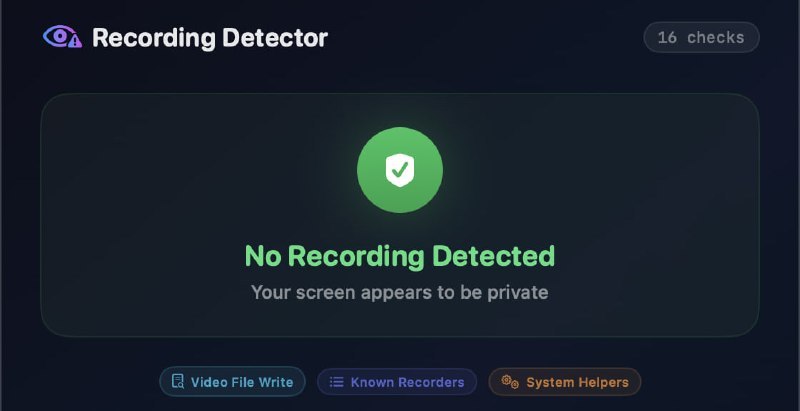 #macOS #录屏 #开源 #TelegramDigestHimi Recorder 是一款免费开源的 macOS 录屏工具，核心特点是能绕过系统检测机制，实现无感录屏