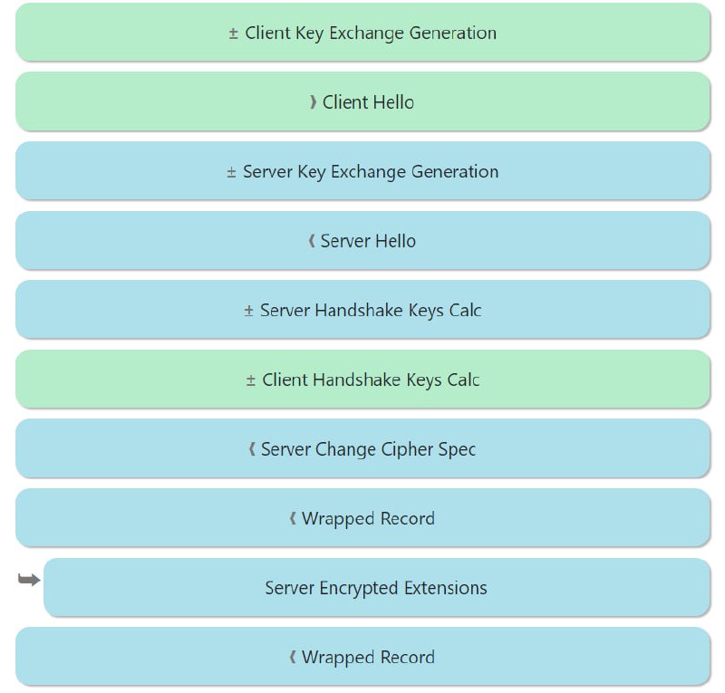 图解网络协议系列（tls1.3、tls1.2、quic、dtls），会详细解释该协议下网络连接中的每个字节的作用
