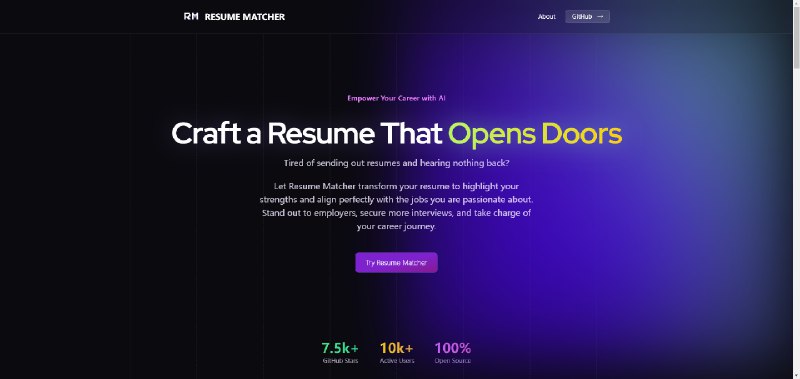 Resume Matcher：开源AI简历优化工具
