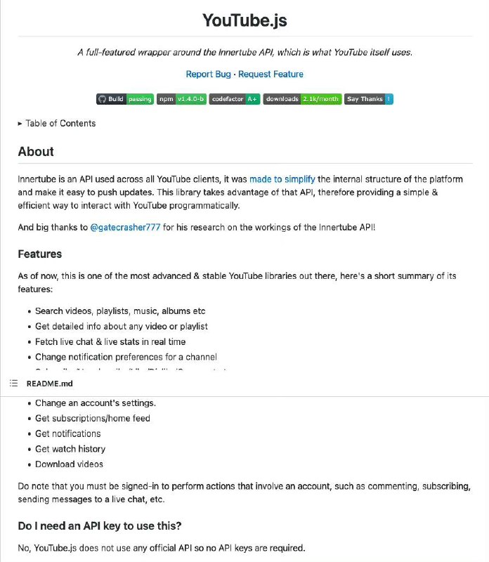 Youtube.js – 围绕 YouTube 私有 API 的全功能包装器