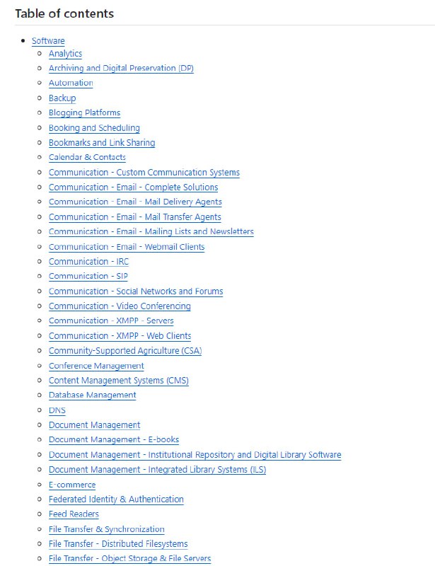 一份整理了可部署到个人服务器上的实用工具集合：Awesome-Selfhosted