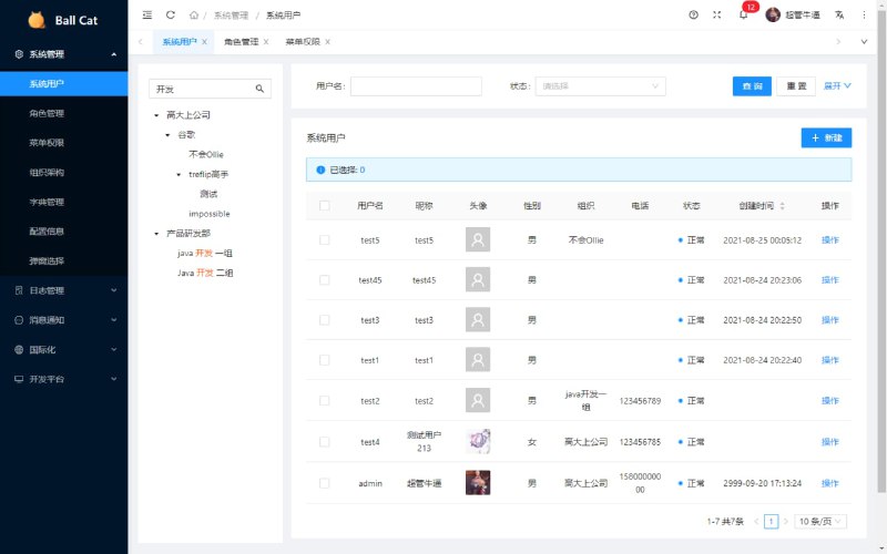 BallCat，GitHub 上一个支持快速开发的后端脚手架，可快速搭建企业级后台管理系统，并提供多种便捷 starter 进行功能扩展