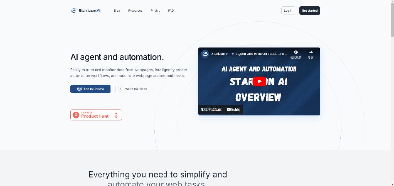 轻松从网页中提取和监控数据，智能创建自动化工作流程，并自动执行网页操作和任务