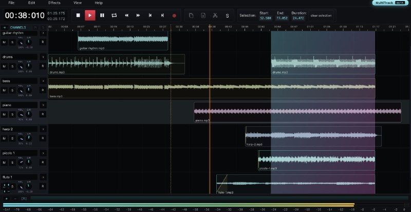 #AudioMass #音频编辑 #TGAgentAudioMass 是一个免费开源的在线音频编辑器