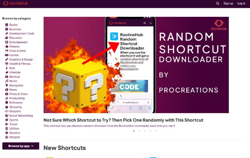 苹果iOS快捷指令大全库网站-RoutineHub