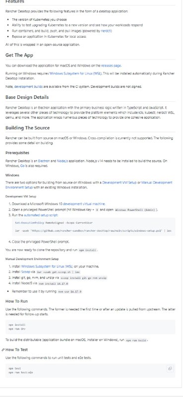 Rancher Desktop 是一个开源项目，旨在将 Kubernetes 和容器管理引入桌面