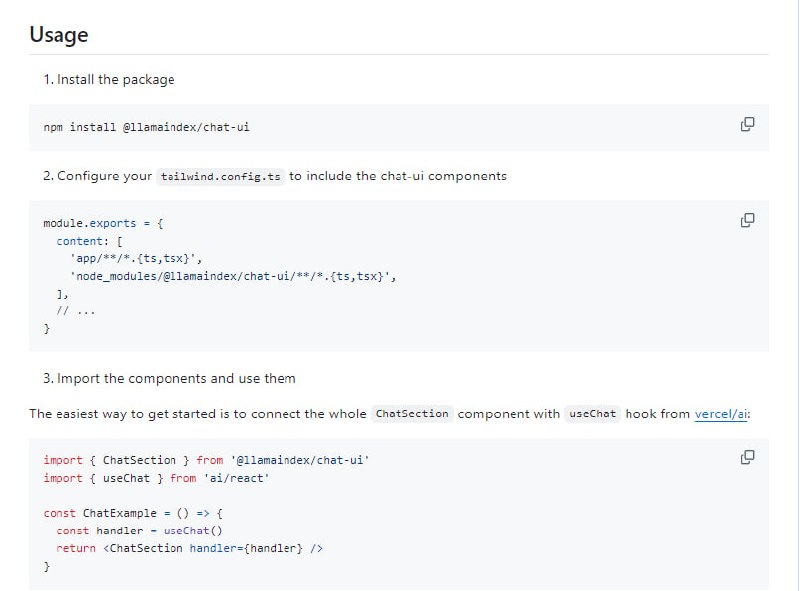 Chat UI：为大型语言模型（LLM）应用设计的聊天界面组件库，提供预构建的聊天组件，支持高度定制化，易于与LLM后端集成
