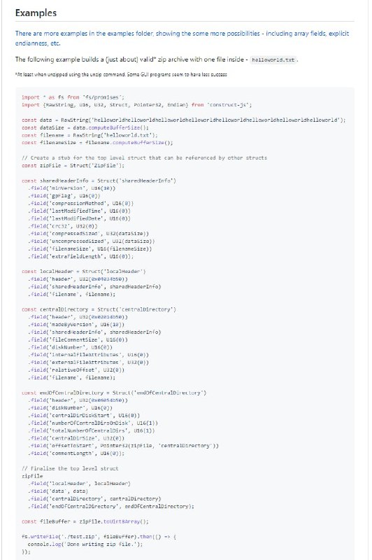 构造 js：一个用于创建用 TypeScript 编写的字节级数据结构的库