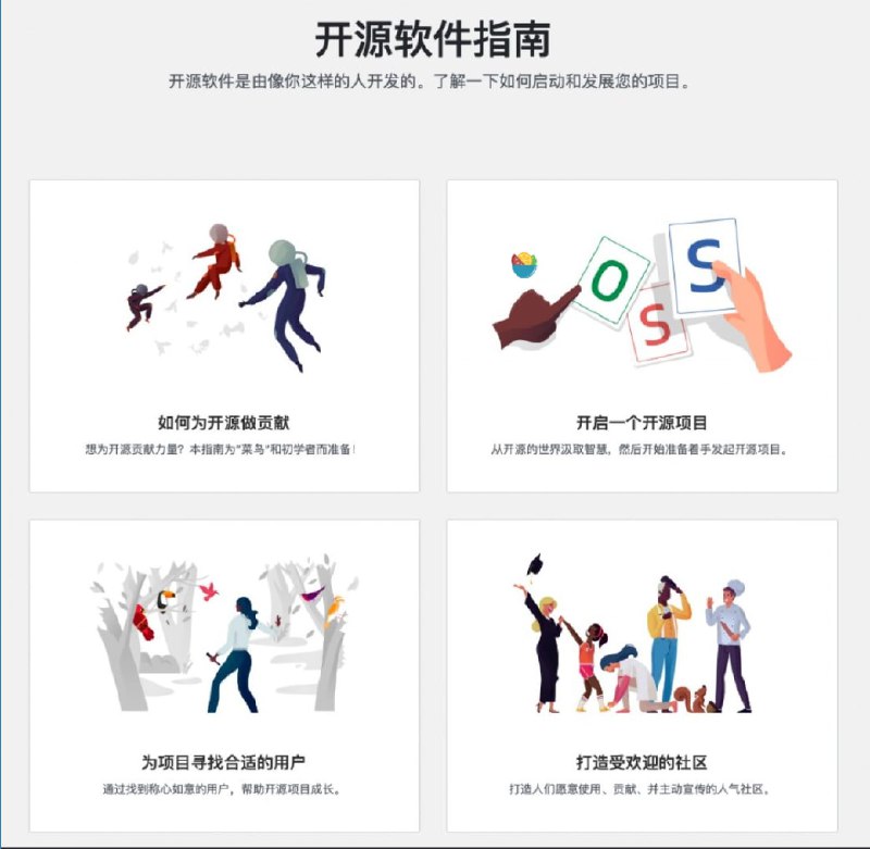 Open Source Guides 是为想学习如何运行和贡献于一个开源项目的个人、社区和公司提供的资源集合