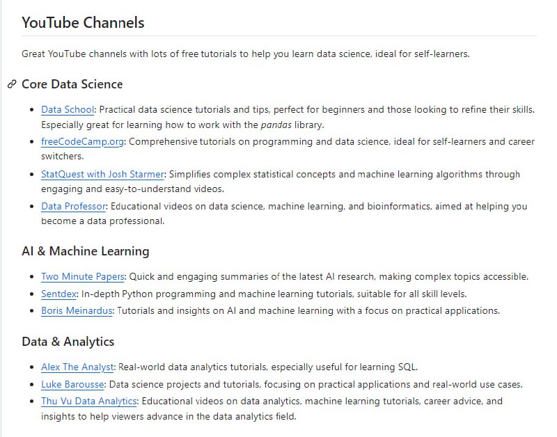 为数据科学爱好者提供的学习资源库，包含从入门到进阶的各类免费和付费资源，助力数据科学家学习成长和职业发展Data Scientist Handbook 2024 | #手册为数据科学爱好者提供的学习资源库，包含从入门到进阶的各类免费和付费资源，助力数据科学家学习成长和职业发展Data Scientist Handbook 2024 | #手册
