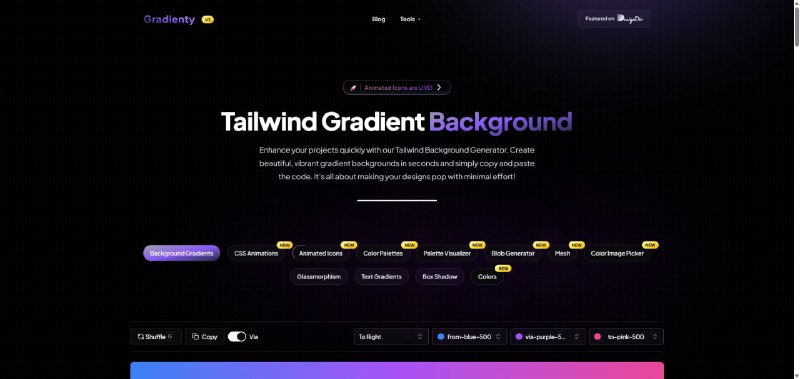 Gradienty-Tailwind CSS 背景渐变生成器