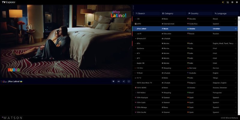 #TVExplorer #在线电视 #M3U #TGAgentTV Explorer 是一个在线电视聚合网站，收录了 175 个国家和地区的 1 万多个免费公开频道