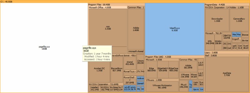 SpaceSniffer : 电脑空间管理神器！极速删掉所有垃圾文件 你可以很直观地一眼洞穿是哪些文件夹占用了过大的磁盘空间；你可能会发现某个「失踪」已久的文件夹原来还在，而某个软件的临时文件竟占用了那么大的空间！Σ(っ °Д °;)っ🏷 TAG #工具 #清理📢 Channel @opencfdchannel👥 Group @open_source_community