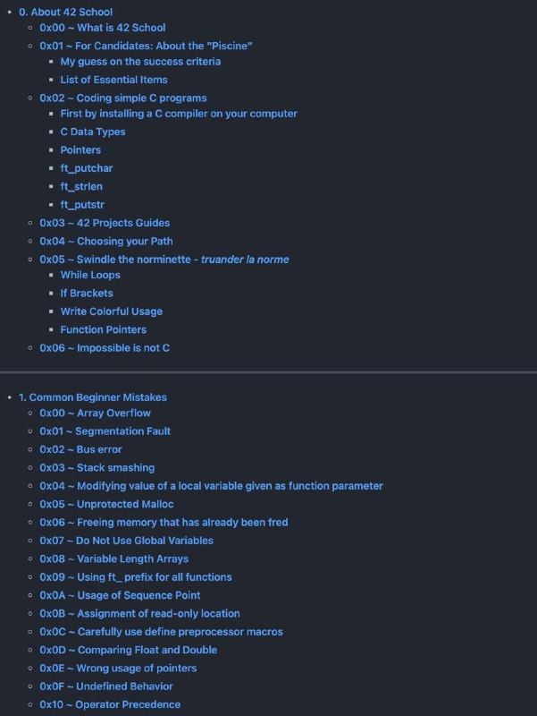 编程 #速查表 ：42 School CheatSheet，发布于 C 语言诞生 50 年之际