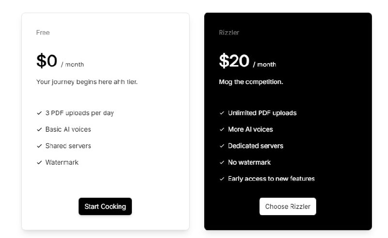 MemenomeLM: 把 PDF 转化为易上瘾的视频针对学习过程, 通过 AI 技术将传统的 PDF 学习材料转换为更生动有趣的视频形式, 既保留了学习内容的专业性, 又强调提高效率、改善学习体验和趣味性, 网站显示已经有超过 10w 学生使用, 涵盖了非常多知名高校